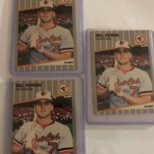 1989 FLEER ERROR BILL RIPKEN CARDS